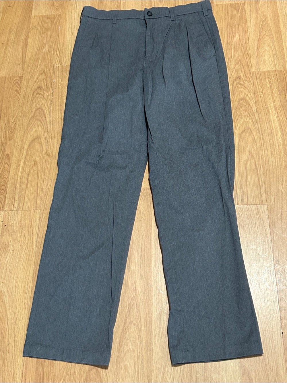 croft & barrow Men's Classic Fit Gray Pleated Dress Pants 32 X 32